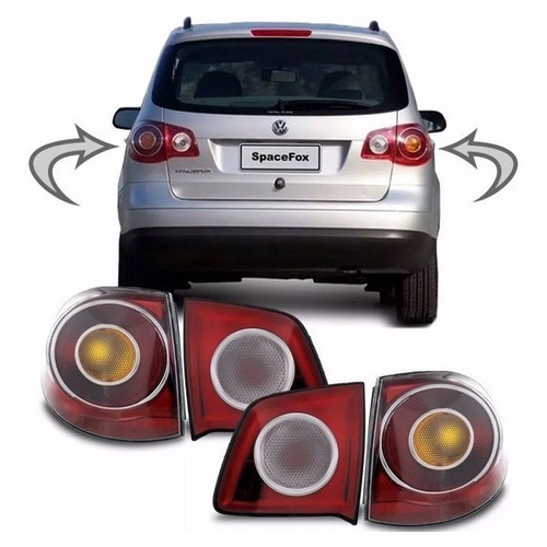 Jogo Lanterna Traseira Spacefox 2007 2008 2009 2010 Jogo Completo Com 4 Peças