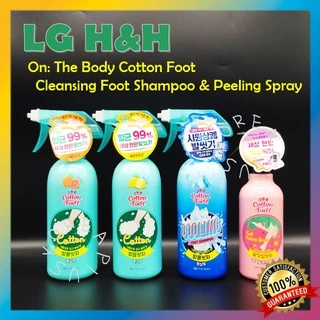 [LG H &] On : The Body Algodão Shampoo Para Limpeza De Pés 385ml/Spray Peeling 240ml