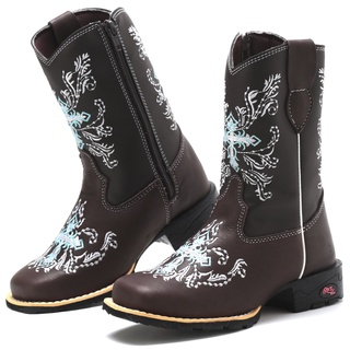 Bota Country Texana Infantil Feminina Rodeio Original Cano Longo