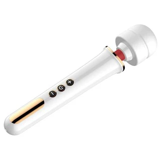 Vibrador Estimulador Masturbador Massageador Magic Wand Potente Varinha Magica Bateria USB 9000 Rpm Turbo Luxo Grande Top Pronta Entrega Clitoris Vaginal Clitoriano Vagina Silicone Medicinal Aveludado Mulher e Homem Feminino Masculino Branco