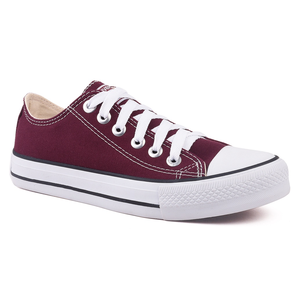 Tênis Converse All Star Cano Baixo Bordô Vinho Unissex