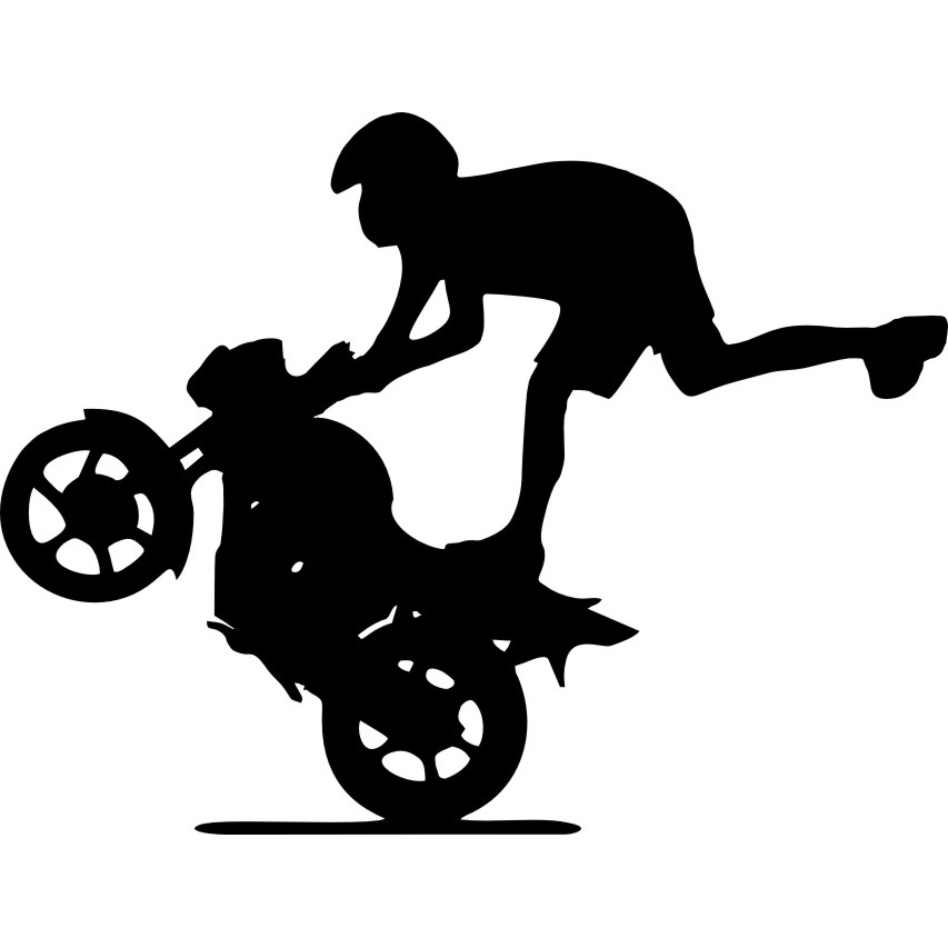 moto desenho empinando