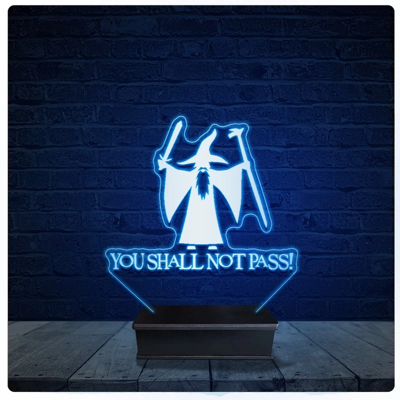 Luminária Led Acrilico Abajur - Senhor do Anéis Gandalf 11