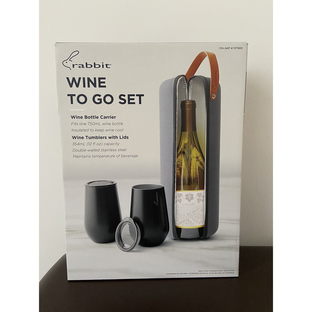 WineCase-Vinho Protetor Termico com dois copos de alumínio com tampa ...