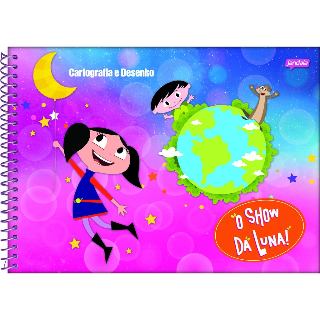 Caderno Cartografia Espiral Show Da Luna Capa 80fls Jandaia Shopee Brasil 2634