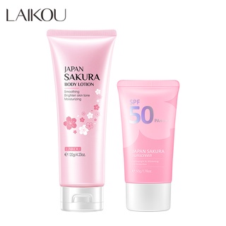 LAIKOU Sakura Conjunto De Proteção Solar Impermeável Para De Loção Corporal SPF50