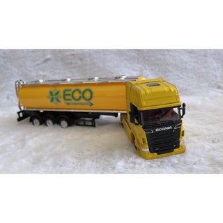 Miniatura Caminhão Scania V8 R730 Carreta Baú Escala 1-64