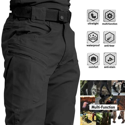 IX9 Calças Cargo Ripstop Masculina Casual Multi-Bolsos À Prova D'água