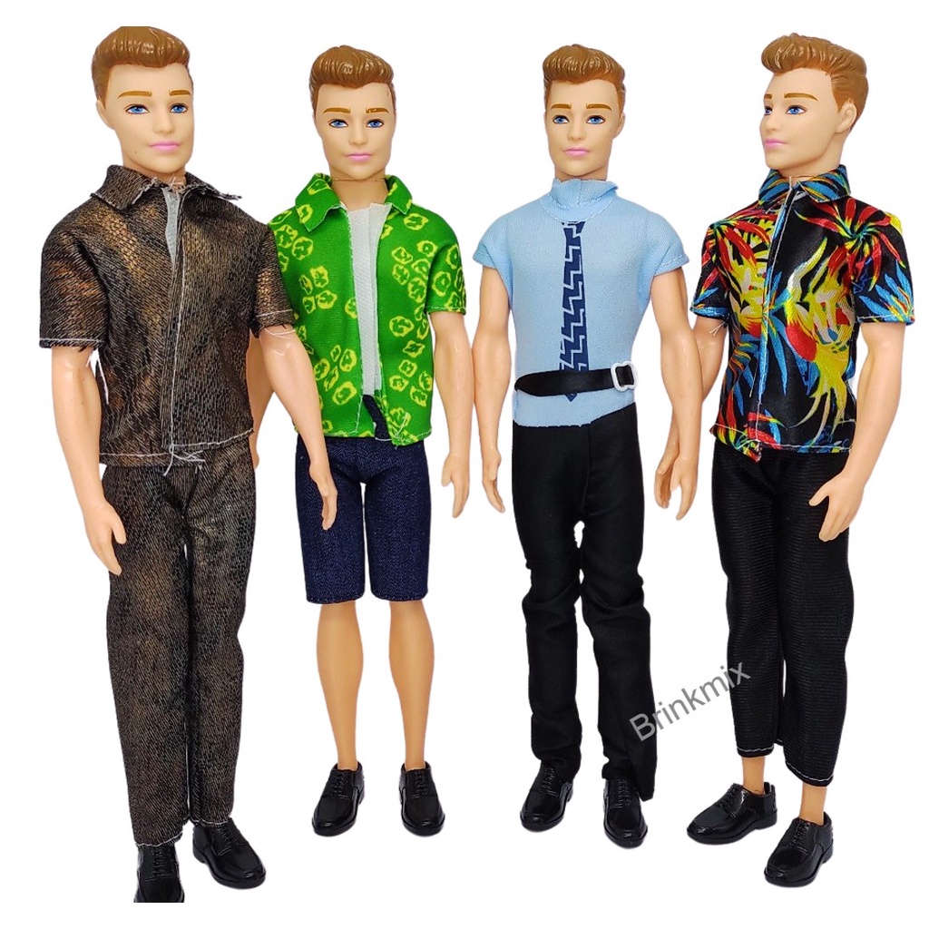 kit 04 Boneco Boy Fashionistas Articulado Boy Importado 31 Cm