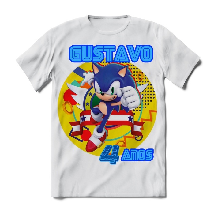 Camiseta Camisa Sonic Jogo Play Desenho Menino Criança