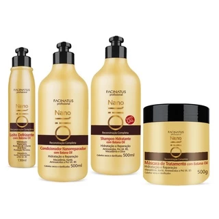 Kit Capilar Nanorreparador Batana Oil Nano Oil Facinatus - 4 Itens