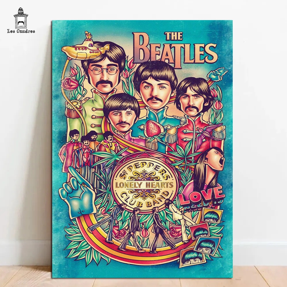 Quadro Decorativo dos Beatles em MDF 28x20cm | Shopee Brasil