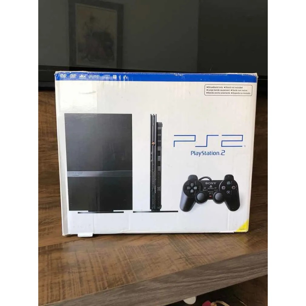 Playstation 2 Slim Na Caixa Completo Seminovo Com Pouco Uso | Shopee Brasil
