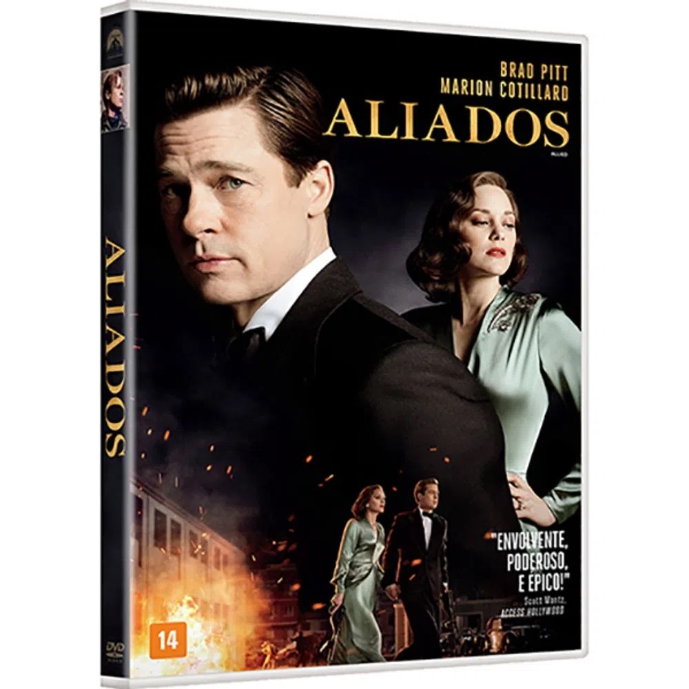 DVD Aliados - SEGUNDA GUERRA MUNDIAL- Brad Pitt - PRODUTO NOVO ORIGINAL ...