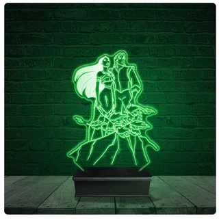 Luminária Abajur Acrílico Led - Pocahontas Disney 02