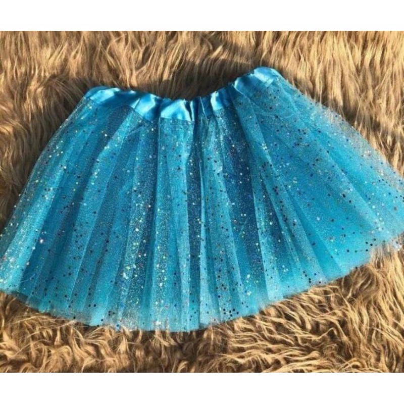 Saia de hot sale tule azul