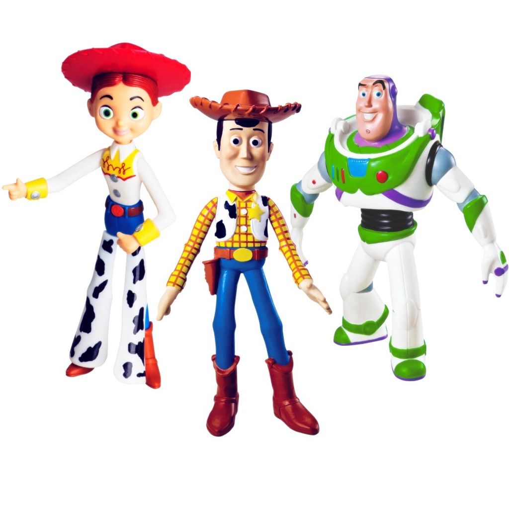 Kit Toy Story Bonecos Woody, Buzz E Jessie Disney Lider Brinquedos