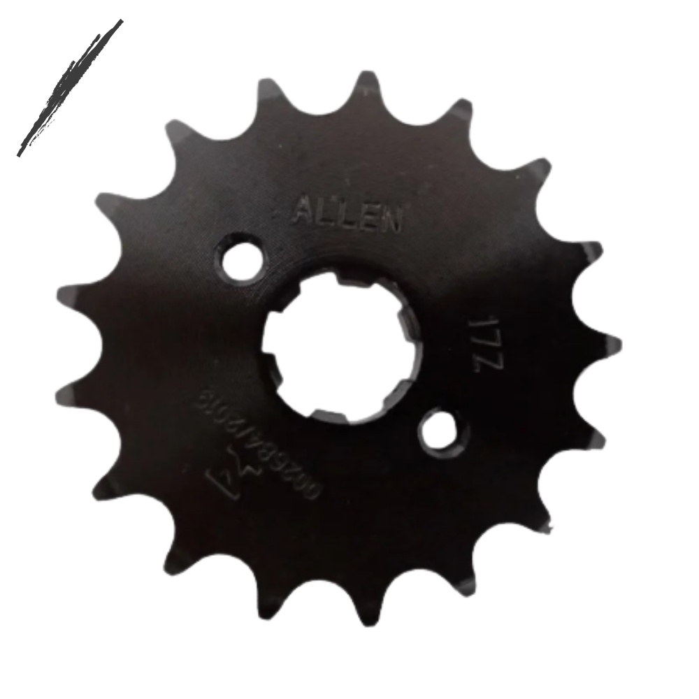 Pinhão 17d dentes cg Titan 150 cg 125 Bros 150 Bros 160 bros 190 fan 125 Xre 190 allen aço 1045 passe 428