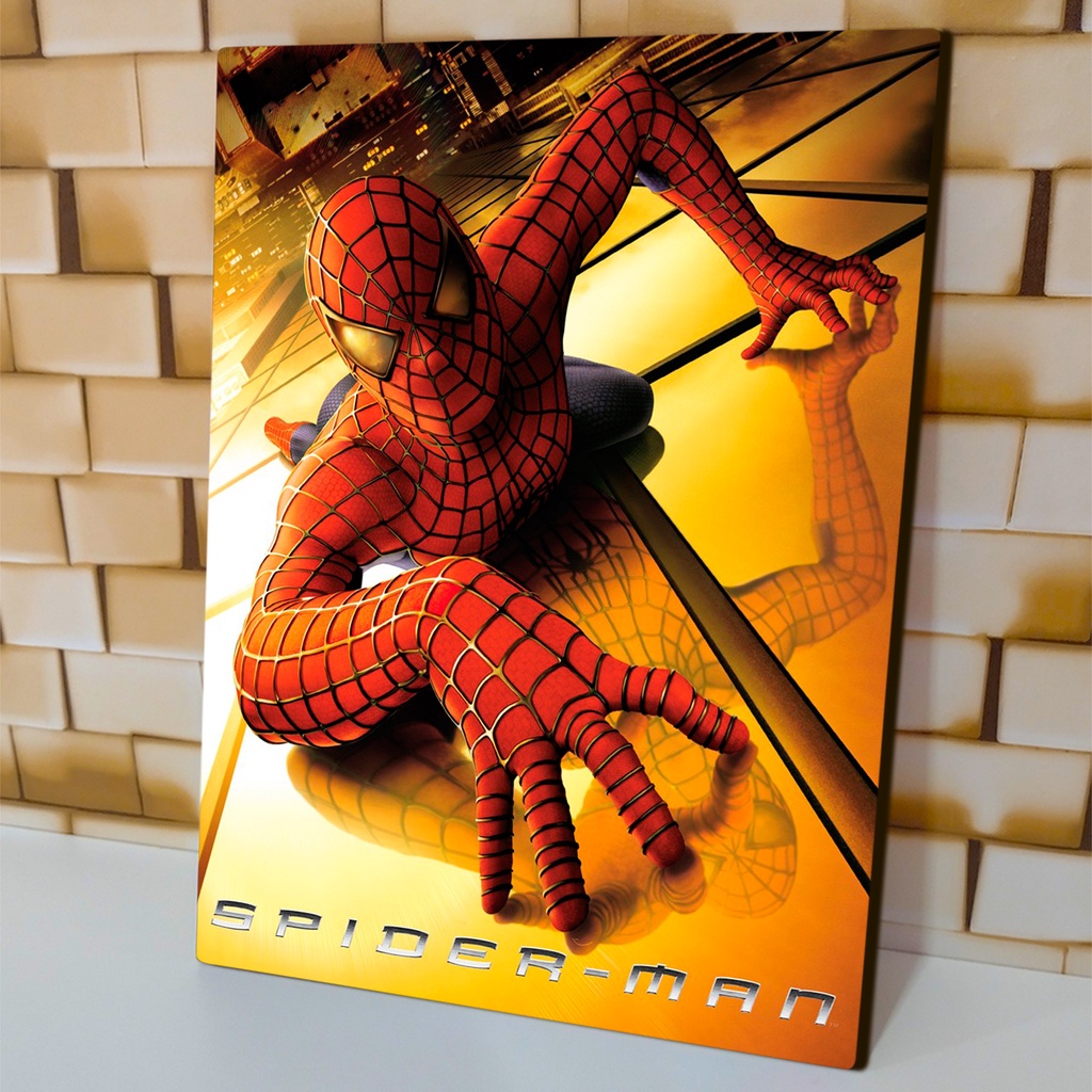 Quadro Faces Homem Aranha Marvel - 20x20 - Gorila Clube