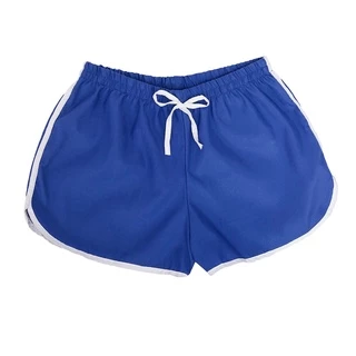 Shorts Tactel Feminino Com Viés Colorido Perfeito Para Praia Piscina Passeio