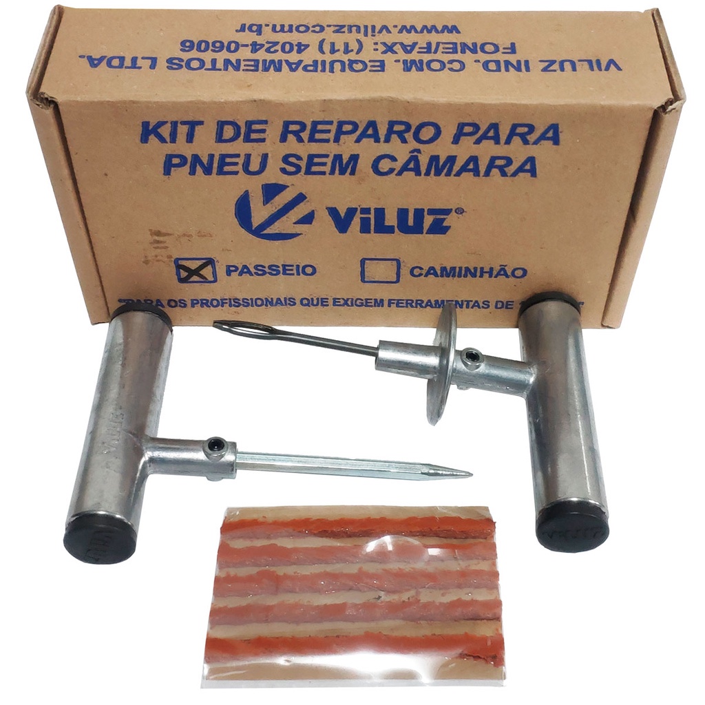 Kit Borracharia Reparo Concerto De Pneus Sem Câmara Viluz