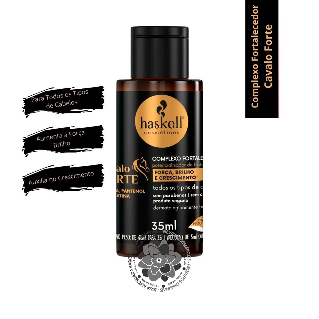 Confira Complexo Fortalecedor Haskell Cavalo Forte para Cabelos Fracos e Sem Crescimento por R$26,96. Encontre na Shopee agora! https://br.shp.ee/FrxU7WS