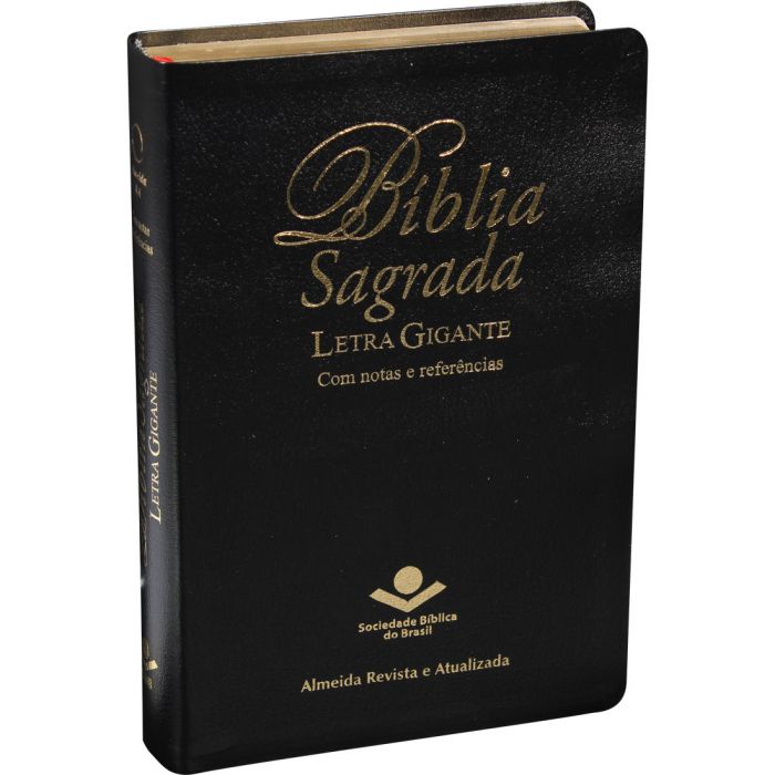 Bíblia Sagrada Letra Gigante - Preta - Almeida Revista E Atualizada ...