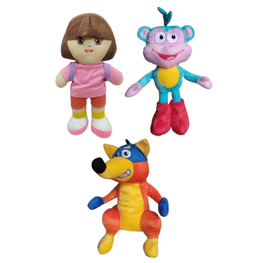 Pelúcia Dora Aventureira Macaco Botas Raposo Pelucia Grande