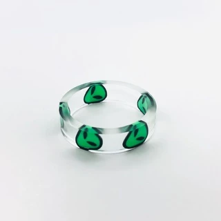 Anel de alien em resina alienÍgena et aesthetic planetas galaxia aliens verde