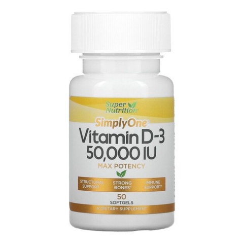 Vitamina D3 50000 UI 50 cápsulas Super Nutrition - Importado EUA ...