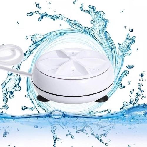 Mini Máquina De Lavar Portátil Ultrassônica Lavanderia Branco USB