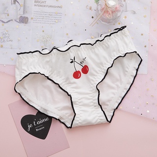 Em promoção! Xadrez De Frutas Japonês Fresco Pequeno Calcinha Meninas Roupa  Interior De Algodão Virilha Meados De Cintura Resumos De Senhoras Underwear