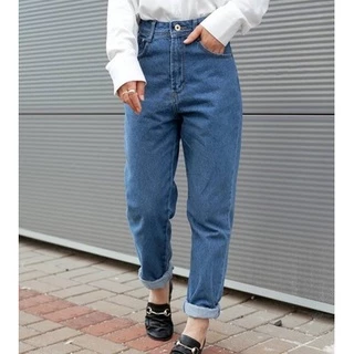 Calça MOM JEANS médio sem elastano/lycra 100% algodão Lola Store