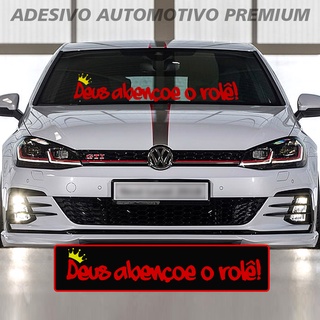 Adesivo Frase Deus Abençoe O Role Carro Rebaixado Som 58x8,5 cód