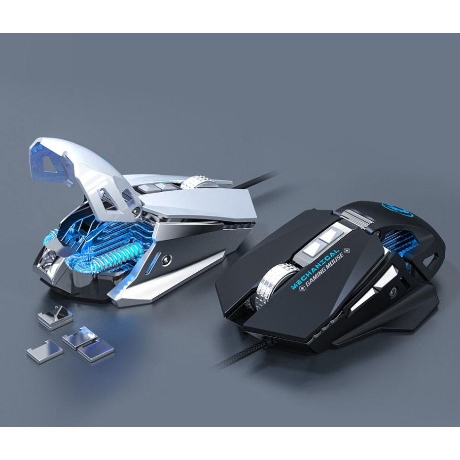 Mouse Gamer T96 7200 dpi rgb Mecânico Laptop Pc Macros