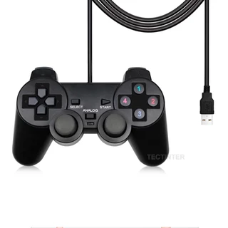 Controle Pc Gamer Usb Com Fio Analógico Joystick Para Computador Notebook Retro Playstation Ps2 Ps3