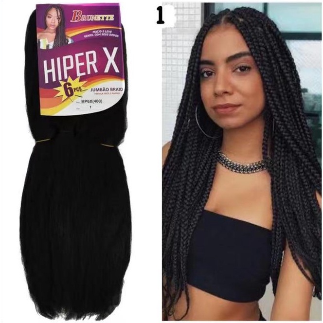 Jumbo Tranças Box Braid HIPER X 400g Fibra Especial | Shopee Brasil