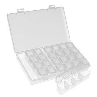 Estojo Organizador 28 Divisórias Colorido Strass