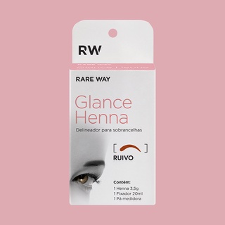 Henna Para Sobrancelhas Glance Ruiva Com Fixador Rare Way
