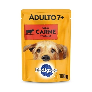 Ração Úmida Pedigree Sachê Cães Adultos Sênior 7+ Anos Carne ao Molho 100g
