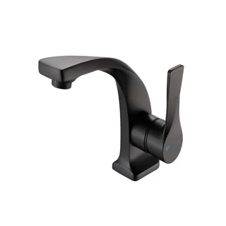 Torneira Banheiro Pia Misturador Monocomando Cuba Preto Fosco Baixa Luxo 6027p
