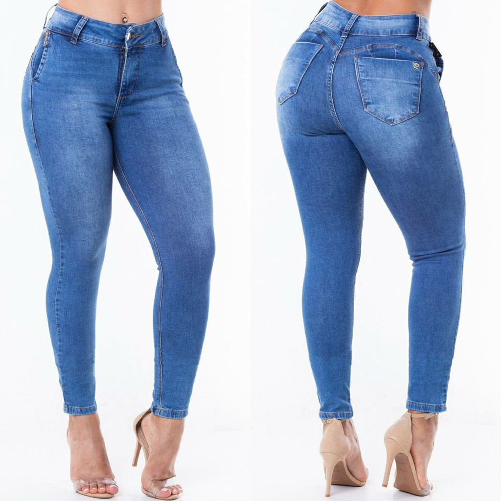 Calça jeans com 2024 bolso faca feminina