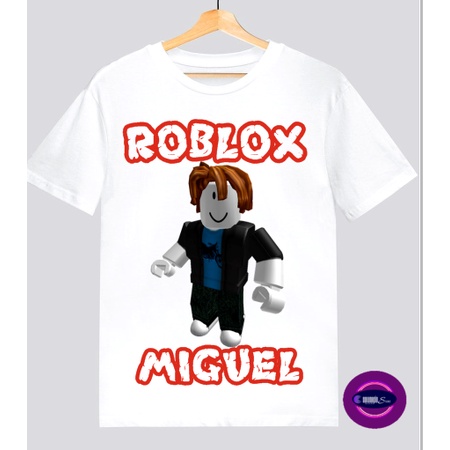 Roblox-camiseta bidimensional de algodão fino para meninos e