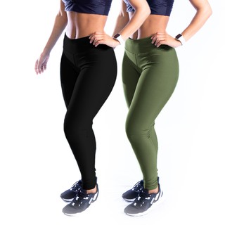 Kit 2 Calças Legging Lisa Fitness Feminina Suplex Envio Rapido
