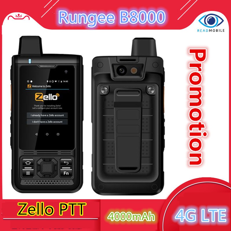B8000 Telefone zello POC Walkie Talkie 2.4'Touch Screen Android 8.1 ...
