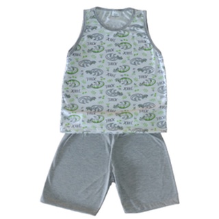 Kit6 Pijama Juvenil Masculino Estampados Regata E Shorts