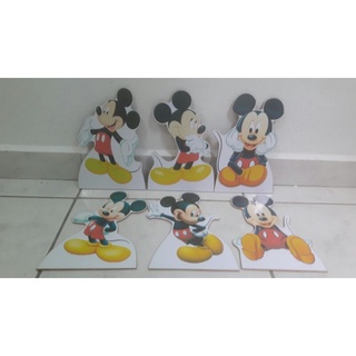 mickey kit com 6 displays de mesa de 20cm mdf