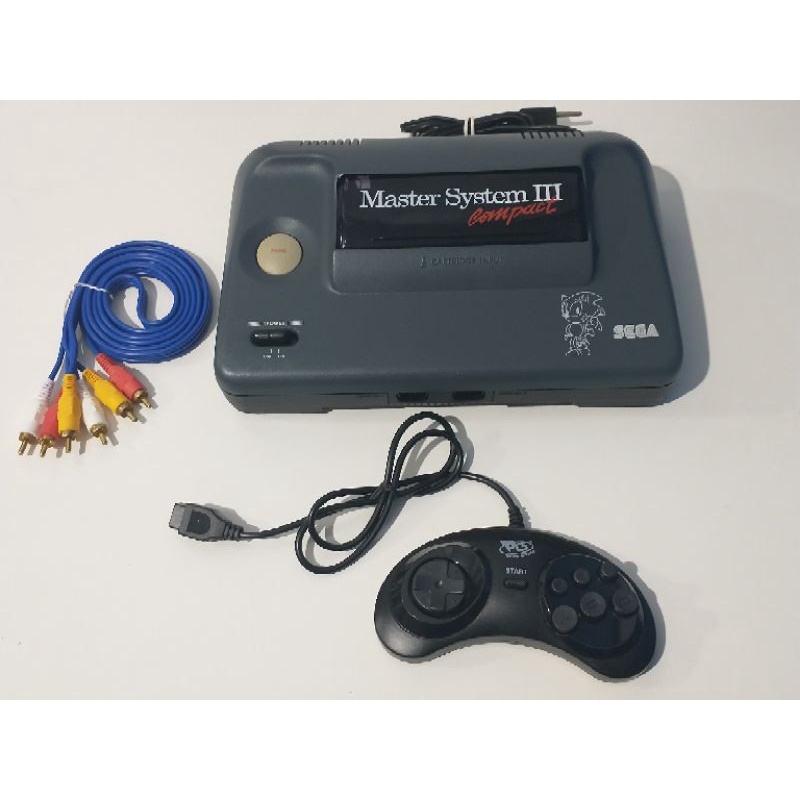 Vídeo Game Master System 3 Compact Com Sonic na memória e mod.av Chip Sony