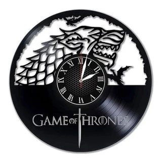 Game Of Thrones 09 - Relógio Disco De Vinil Decoração