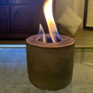 Aquecedor Fondue Lareira Concreto Inverno Ecologico Á Alcool Chumbo